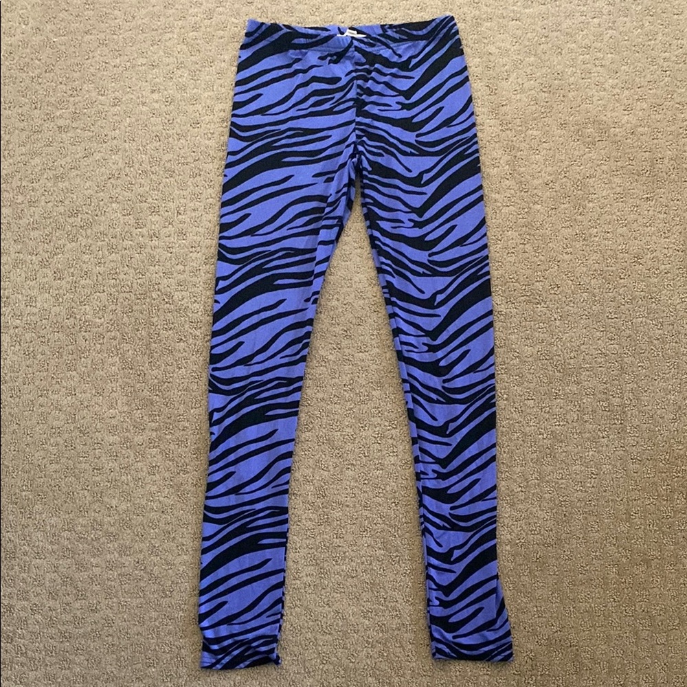 Kid’s Medium Purple Zebra Print Leggings